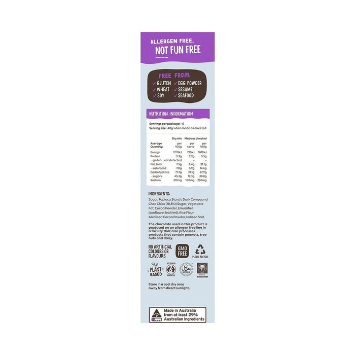 Well & Good Choc Fudge Brownie Mix 400g right pack image
