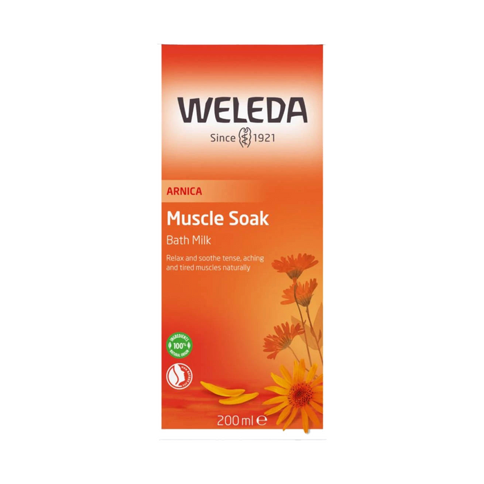 Weleda Arnica Muscle Soak Bath Milk 200ml carton front
