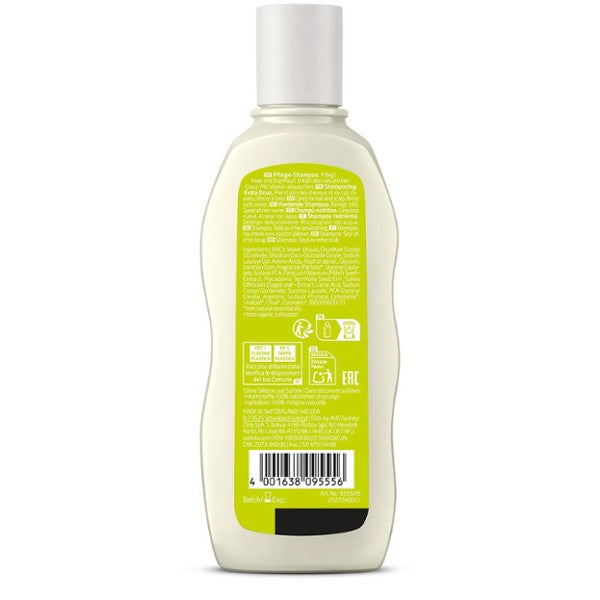 Weleda Gentle & Mild Millet Shampoo 190ml label with product information