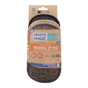 White Magic Eco Cloth Washing Up Pad 3Pack