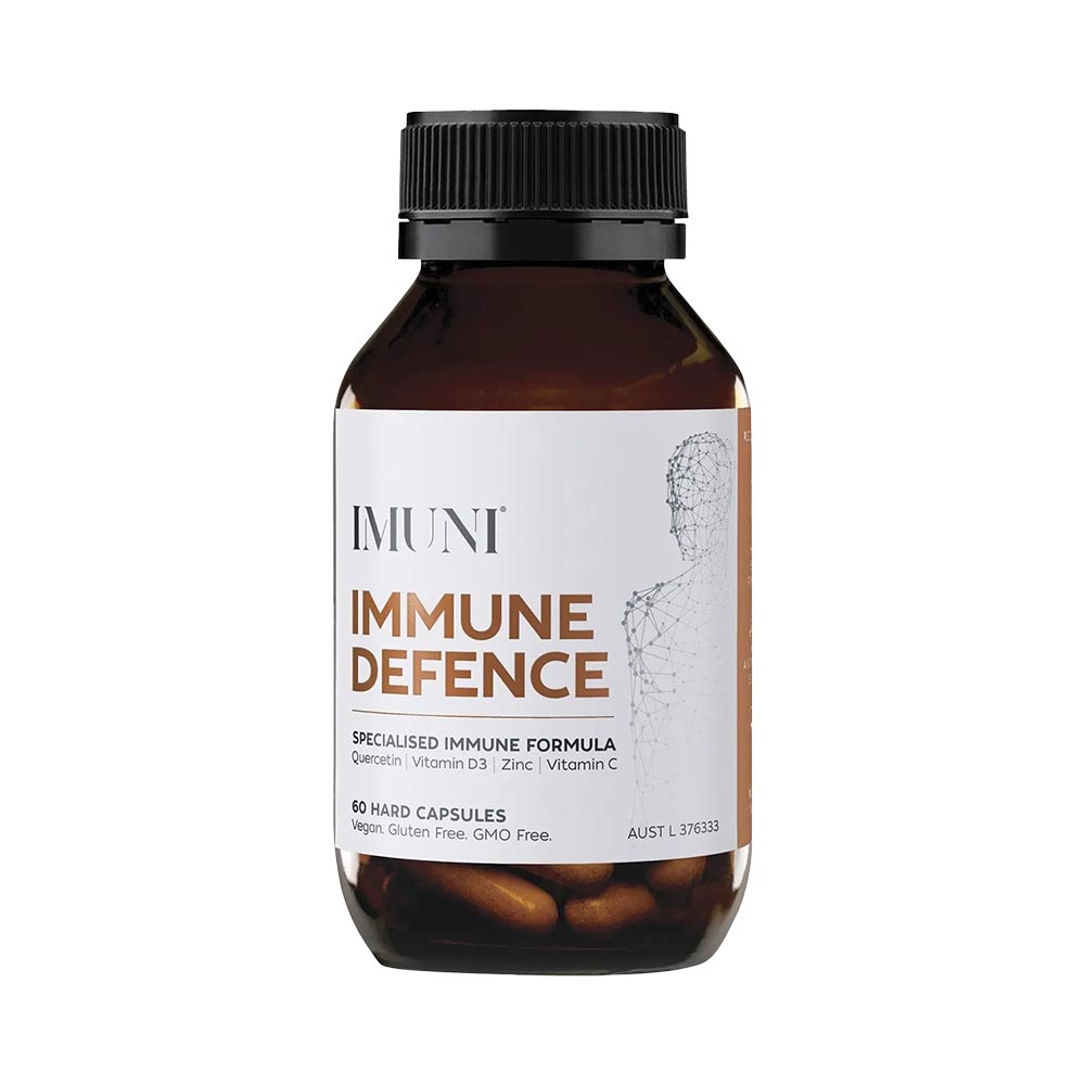 IMUNI Immune Defence Quercetin, Vitamin D3 & C, Zinc 60 Capsules